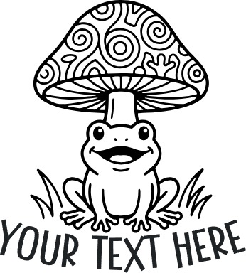 Frog Under Mushroom
