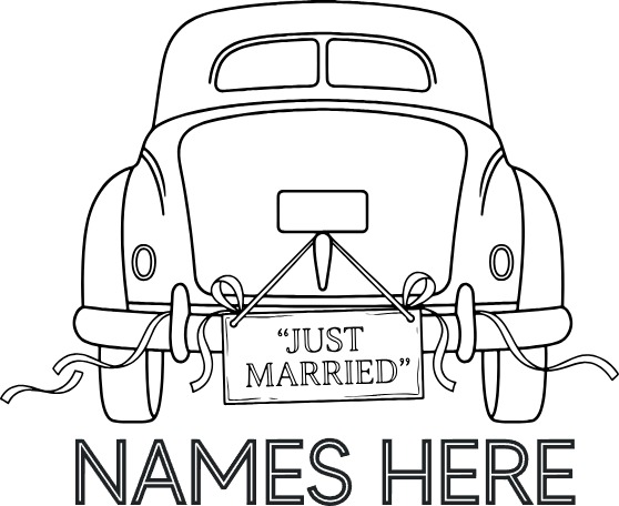 Just Married Vintage Car