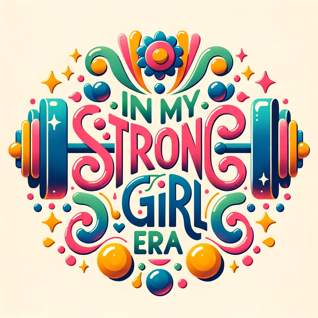 A Poster With The Words In My Strong Girl Era