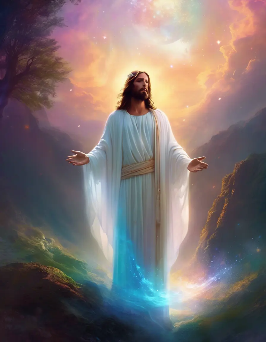 A Painting Of Jesus With His Arms Outstretched